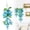 Light Blue, variant on Artificial Hanging Flower Branch, Triangular Plum and Pear Blossom Single Stem for Wedding Arch Home Garden Wall Decoration, 1 Piece