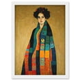 thumbnail image 1 of Gustav Klimt Inspired Female Portrait Woman Artwork Framed Wall Art Print A4, 1 of 4