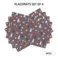thumbnail image 3 of Placemats Set of 4 / 6, Snowflake Fox Placemats for Dining Table Indoor/Outdoors Heat Resistant Washable Placemats 18" x 12", 3 of 8