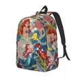 thumbnail image 4 of Custom Princess Ariel Travel Canvas Backpack Women Men School Computer Bookbag The Little Mermaid College Student Daypack Bags, 4 of 5