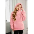 thumbnail image 5 of Arshiner Girls Hoodie Sherpa Fleece Pullover Hooded Sweatshirt for Girl Button Up Casual Outerwear Coat With Pockets, 5 of 8