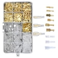 thumbnail image 2 of Bloque de Terminales de Crimpado de Cable de 315 Piezas, 2,8 Mm, 4,8 Mm, 6,3 Mm, Duradero, con de Surtido de Latón de Funda Aislante, Conector de Dorado Sunnimix Bloque de terminales de crimpado de alambre, 2 of 8