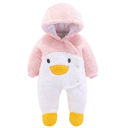 

ZRBYWB Baby Boy Romper Autumn Winter Thickened Warm Fuzzy Baby Out Wear Clothes Baby Cotton Winter Clothes Children s Crawling Clothes Cute