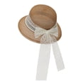 thumbnail image 4 of XINPING Women's Beaded Straw Sun Hat, Wide Brim UV Protection Beach Vacation Hat with Colorful Bead Detail for Stylish Summer Wear and Travel, 4 of 7