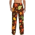 thumbnail image 3 of Xecao Autumn Leaves Men's Straight Lounge Pajama Pants: The Ultimate in Comfortable Sleepwear, 3 of 9