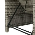 thumbnail image 5 of vidaXL Chaise Longue avec Coussin Gris Foncé en Rotin Synthétique Gris, 5 of 5