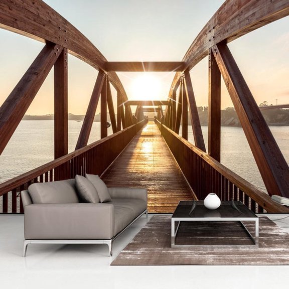Tiptophomedecor Landscape Wallpaper Wall Mural - Bridge Of The Sun