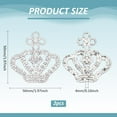 thumbnail image 2 of 1set 2 Pcs Silver Rhinestone Appliques Patches 2x2 inch Glitter Applique Sewing on Appliques Appliques Patches for Clothing Crafts DIY Patch Decor, 2 of 8
