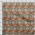 thumbnail image 3 of oneOone Organic Cotton Poplin Twill Fabric Damask Ikat Decor Fabric Printed BTY 42 Inch Wide, 3 of 4