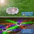 thumbnail image 6 of Solar Fence Lights, Outdoor RGB Colorful Solar Ground Lights, Outdoor Solar Wall Lights, Waterproof Landscape LED Fence Lights for Lawn Patio Pathway Yard Steps Deck Walkway, 6 of 8