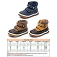 thumbnail image 2 of Woobling Children Breathable Rain Boots Outdoor Plush Lining Slip Resistant Winter Shoes Casual Dark Brown 5C, 2 of 3