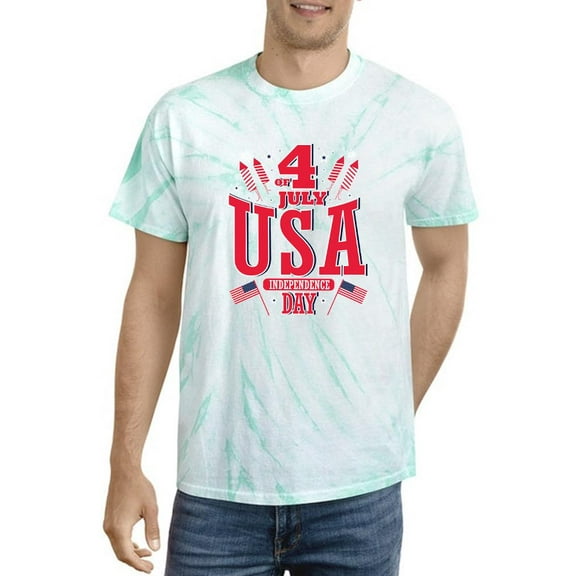 4Th Of July Usa Tie Dye Cyclone Men -Image by Shutterstock, Male Large