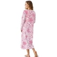 thumbnail image 2 of Xoenoiee Cherry Blossom Print Nightgowns for Women, Soft Comfortable Lightweight Long-Sleeve Ladies Night Dresses Mumu Dress Henley Sleepwear, 3XL, 2 of 7