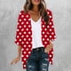thumbnail image 2 of Mujeres de Manga Larga Tops Casual Impreso Suelto Cubrir Blusa de Cardigan Primavera Verano, 2 of 5