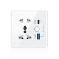 thumbnail image 1 of Enchufe Inteligente Tuya con Carga RáPida Tipo C + USB, Enchufe con Temporizador Remoto, WiFi, EstáNdar BritáNico Inteligente, Enchufe Tipo 86 A, 1 of 5