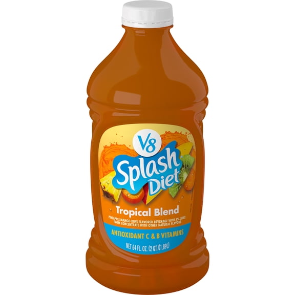 V8 Splash Diet Tropical Blend Flavored Beverage, 64 fl oz Bottle