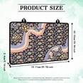 thumbnail image 7 of Renewold Ceramic Glass Stove Top Cover Stove Mat Stove Burner Cover Multipurpose Rubber Desk Saver Pad Washer Dryer Top Cover Range Cover for Counter Top, Butterfly Hippie Flower Violet, 7 of 7