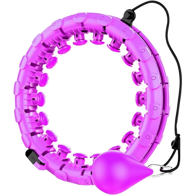 BAMAIA Smart Hoola Hoop with Auto-Spinning Hoop,360Degrees Massage No Fall with Soft Gravity Ball for Adults Thin Waist for Home Workout,Weight Loss,Keep Fit