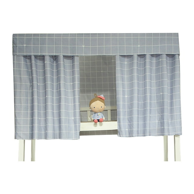 Coofit Bunk Bed Curtain Set Dustproof Single Sleeper Bed Canopy Blackout Cloth Curtain