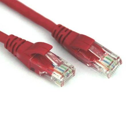 - VCOM Cat5e Crossover 7' Cable, Red