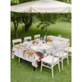 thumbnail image 3 of Outdoor Tablecloth with Umbrella Hole and Zipper, Grey Pumpkins Fall Rectangle Table Cloth 52x70 Inch Waterproof Tablecloth, Botanical Thanksgiving Maple Leaf Vintage Picnic Table Cover for Patio, 3 of 7