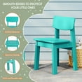 thumbnail image 2 of WestinTrends Treehouse Kids 5-Piece Modern HDPE Dining Table and Chairs Set, Turquoise, 2 of 15