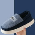 thumbnail image 3 of Vedolay Mens Slippers Fashion Cartoon Shoes Warmth for Indoor Outdoor Navy,43, 3 of 4