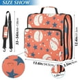 thumbnail image 3 of ALAZA Zipper Binder Baseballs with Stars 3 Ring Trapper Keeper File Folder Organizer Bag, 3 of 8
