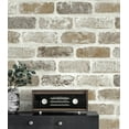 thumbnail image 6 of NextWall Tanned Leather & Pewter Washed Brick Peel and Stick Removable Wallpaper, 6 of 9