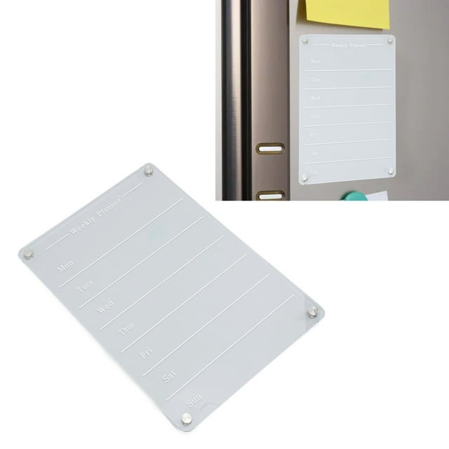 Acrylic Dry And Wet Wipe Board, Writing Board Refrigerator Sticker Message Note Board Transparent Calendar Plan Display Board For Refrigerator