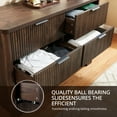 thumbnail image 6 of CHITOOMA Fluted Dresser for Bedroom, Modern Wooden 6 Drawer Dresser, Storage Cabine Chest of Drawers for Living Room Hallway, Walnut, 6 of 8