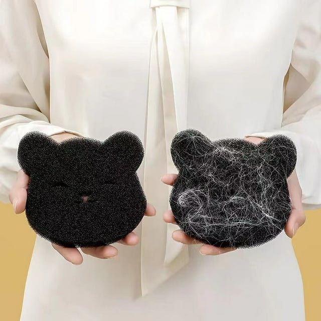 Épilateur pour Poils d'Animaux, Attrape-Poils Réutilisable en Forme d'Ours Mignon Multi-Usage pour Machine à Laver Chien Chat
