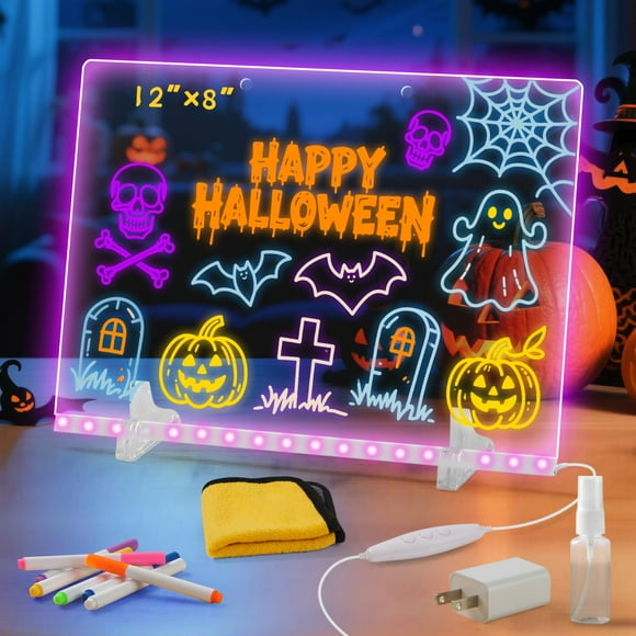 Tablero de dibujo LED Lumiboard de 12 x 8 cm con 7 colores para niños