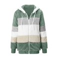 thumbnail image 7 of Mens Furry Sherpa Jacket Fleece Long Sleeve Full Zip Hooded Casual Warm Winter Coat with Zipper Pocket Outdoor, 7 of 7