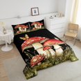 thumbnail image 4 of Erosebridal Red Mushroom Bedding Twin Comforter Set, Botanical Leaves Down Comforter, Reversible 2pcs, 4 of 7