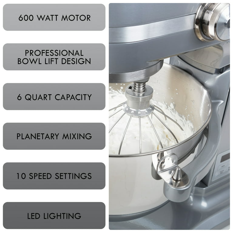 Stainless Steel Dough Hook Attachment for KitchenAid 5 & 6-Quart Bowl-Lift Mixer