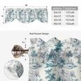 thumbnail image 6 of Green Garden Vintage Tie Up Valance Curtains for Windows, Kitchen Curtains Window Treatments, Modern Art Building Boat Tree Short Window Shades Valances for Bedroom Bathroom Cafe 42"x18", 6 of 8