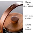 thumbnail image 3 of Tetera De Vidrio Con Infusor Removible Y Tapa De Madera De 900ml Con Agarradera De Madera, 3 of 9