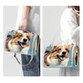 thumbnail image 3 of Corgi Extra Large Canvas Picnic Blanket - Waterproof Outdoor Beach Mat with Carry Strap for Family - Foldable, Portable, and Durable - Camping, Park, and Travel - 200x200cm, 3 of 6