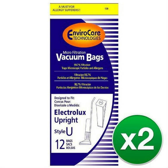 EnviroCare Replacement Micro Filtration Vacuum Bags for Electrolux Upright Style
