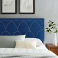 thumbnail image 3 of Headboard, Nailhead, Twin Size, Blue Navy, Velvet, Modern Contemporary, Bedroom Master Guest Suite Room, 3 of 10