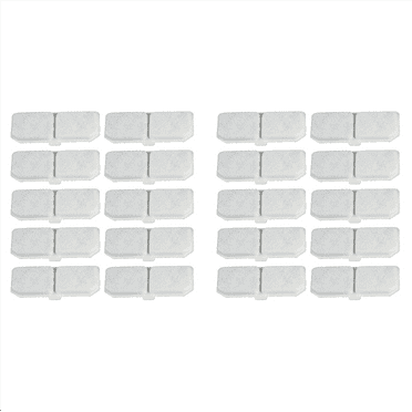 20PCS Cat Water Fountain Filter Pet Water Fountain Replacement Filter Elements Water Dispenser Activated Carbon Filters,20 x Pet Fountain Filter,Black