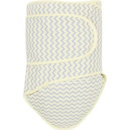 UPC: 0748252146922 | Miracle Blanket Baby Sleep Wearable Swaddle Wrap for Newborn Infant Boy or Girl 0-3 Months – Yellow Chevron Pattern with Yellow Trim