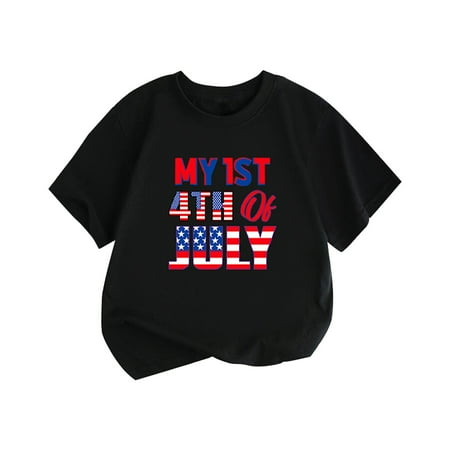 

Summer Cartoon Crewneck Printed Children s Top T Shirt Tops Kids Baby Girls Boys 4th Of July Summer Short Sleeve Independence Day Playwear Set Toddler Kids Child