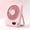 Pink, variant on Small Desk Fan Personal Fans: 5000mah 25 Hours Battery Office Quiet Mini Desktop Fan Portable Rechargeable Travel Essentials (White, 2000 mAh)