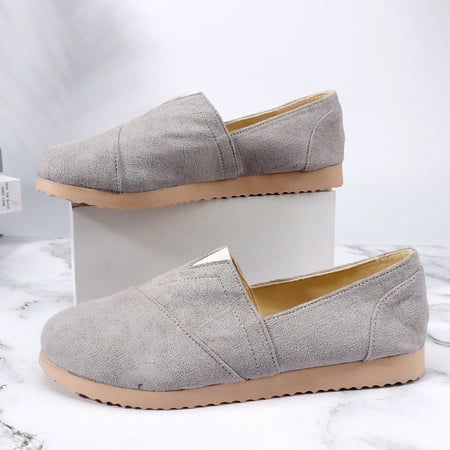 

YTJX Women Flat Soft Sole Casual Shoes Breathable Non Slip Slip On Ladies Casual Fashion Sneakers