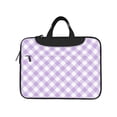 thumbnail image 2 of YFYANG 13 inch Universal Laptop Bag Oxford Cloth Laptop Sleeve, Multi-functional Purple Vintage Plaid Texture Notebook Computer Messenger Bag Handbag, 2 of 8