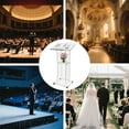 thumbnail image 2 of Ageszoe Modern Podium with Wheels Acrylic Clear Floor Lectern with Storage Shelf, 47"H for Church Wedding, 2 of 5
