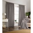 thumbnail image 2 of Furn Harrison Pencil Pleat Faux Wool Curtains (Pair), 2 of 4