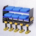 thumbnail image 1 of Unique Bargains Power Tool Organizer 3 Layers 5 Drill Storage Racks Wall Mounted Style, Blue, 1 of 5